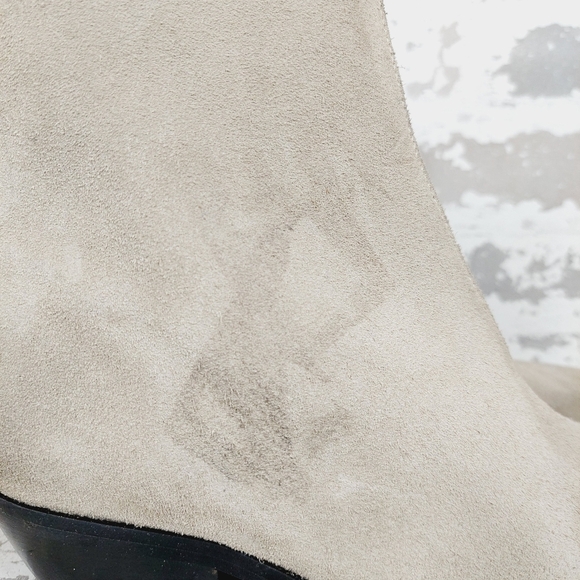 New AllSaints Women's Taupe Lenora Suede Boots F736 - Picture 5 of 13